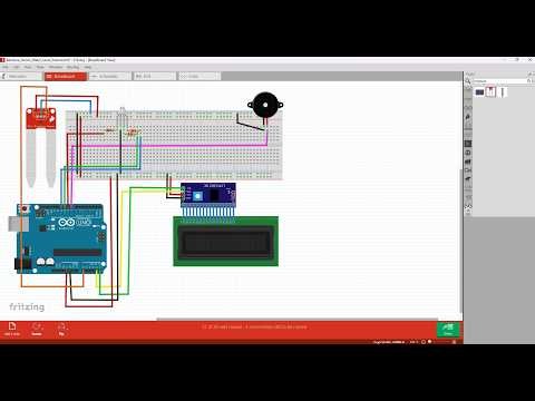 Soil Moistur Sensor Project Using Arduino RGB LED Buzzer Resistors LCD - Full Tutoria
