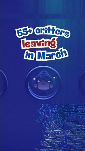 55+ fish and bugs leaving ACNH in March! #shorts #acnh