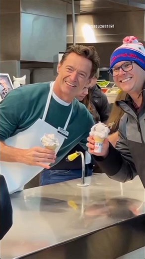 Hugh Jackman - Wolverine Off, Friendly Ice Cream Vibe On.