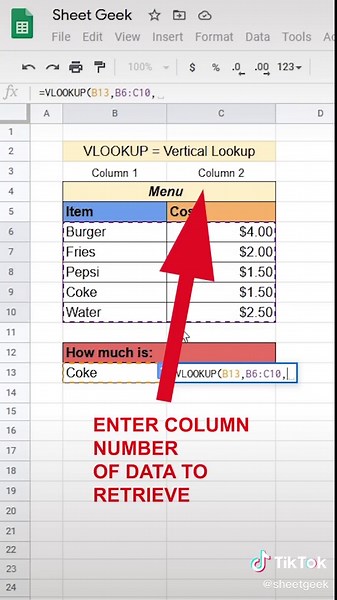1 simple way to use the Vlookup function #googlesheets #howto #excel