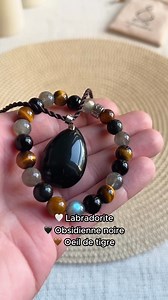 54K views · 944 reactions | 3 pierres qui forment un bracelet de protection puissant ✨ #labradorite #obsidienne #oeildetigre | Mybouddha | Facebook