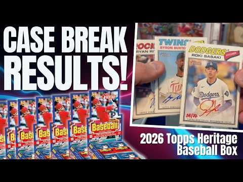 CASE BREAK RESULTS!!! 2026 Topps Heritage Baseball Hobby Case Summary