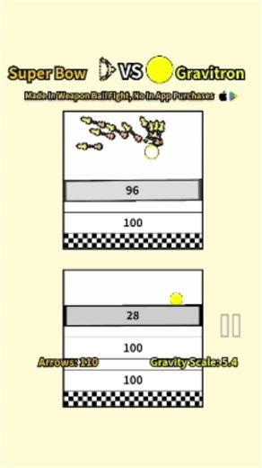 Weapon Ball Fight. Block Breaker. Super Bow VS Gravitron. #gaming #shorts