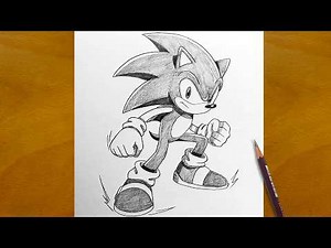 How to Draw Sonic the Hedgehog FULL BODY Step by Step 🔥