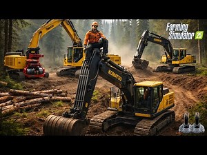 VIKING LOGGING CREW Builds a FOREST ROAD! 🛠️🌲 Heavy Forestry & Construction | FS25 (Part 1)