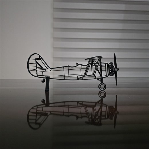 Naval Aircraft N3N 3 Airplane Silhouette, 3D Printed Desk Decor - Etsy