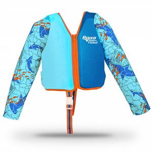Aqua SwimSchool Grow-with-Me Swim Vest, Ages 3-6, Blue Shark