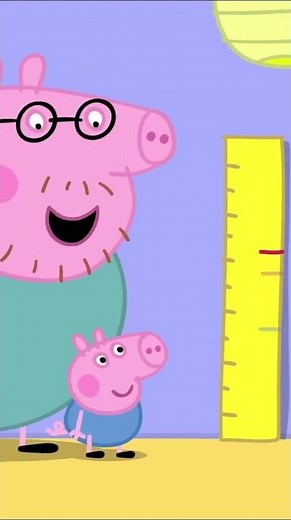 Peppa and George Measure How Tall They Are 📏 #shorts #peppapig
