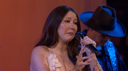 Zac Brown shares the stage with Noah Cyrus as they sing “Butterfly." The Voice | NBC and Peacock | The Voice