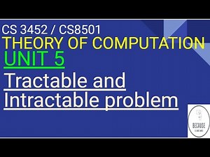 5.5 Tractable and Intractable Problems in Tamil