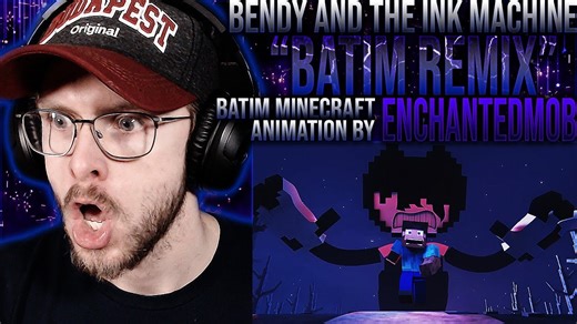Vapor reacts #1049 | BENDY Minecraft animation "BATIM remix" by EnchantedMob reaction!