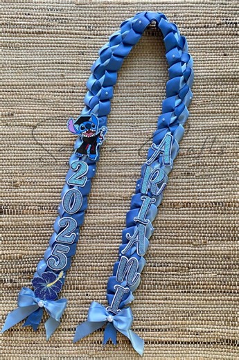 Graduation Lei Personalized 2025 Custom Ribbon Grad Lei With Name & Year Blue Graduation Lei | Senior Graduation Gift - Etsy