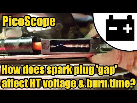 How does spark plug gap affect HT voltage & spark burn time? #1447