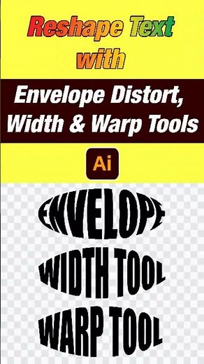 Reshape Text with Envelope Distort, Width, & Warp Tools in Adobe Illustrator | Easy Tutorial #art