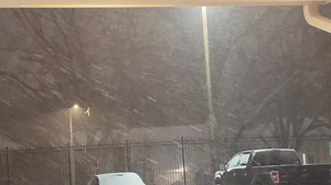 3.2K views · 209 reactions | It took a while - but the SNOW is falling in the Metro this morning. I took this video outside our KMTV studios. The blowing snow got me in the end 浪 Heads Up - there were a few slick spot on my way in ⚠️ Be careful! | Serese Cole | Facebook