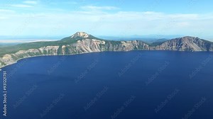 4K Aerial of Crater Lake National Park, Oregon, USA in July 2024 Stock Video