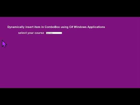ComboBox Control in C# Windows Application | get selected item from ComboBox C# Windows Application