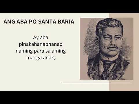 Aba po Santang Barya ni Marcelo H. Del Pilar mula sa Dasalan at Tocsohan