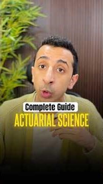 Actuarial Science- Complete Career Guide 🚨🤑