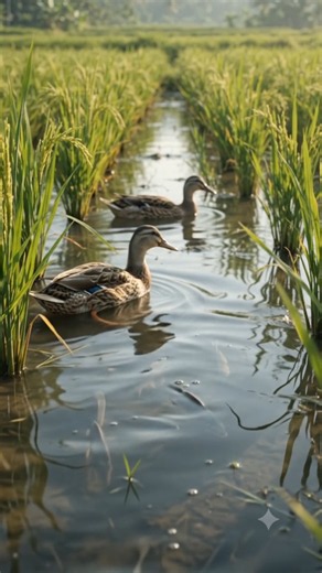 Amazing Integrated Rice Duck qnd Fish Farming