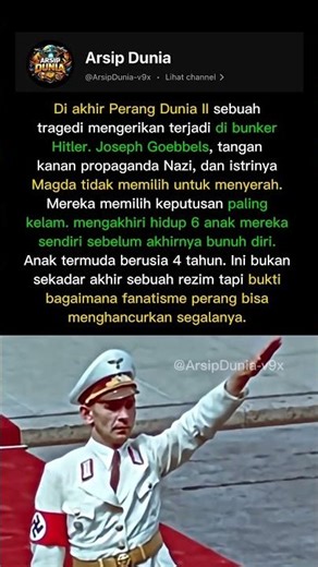 Goebbels dan Tragedi yang Mengguncang Sejarah | #faktasejarah