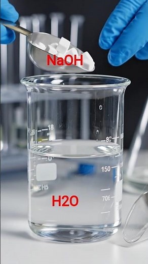 Exothermic reaction|NaOH + Water