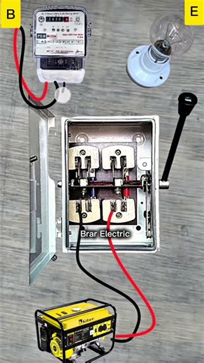 Change Over Switch Connection 💥💥.#brarelectric #electrical #changeover #diy
