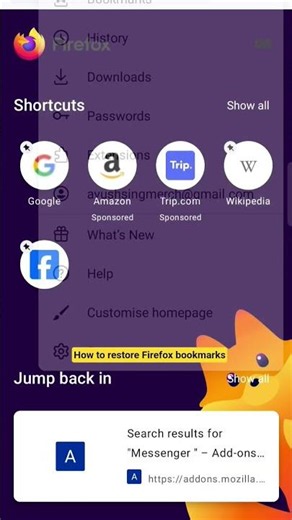 how to restore bookmarks in Firefox #howto #tipsntricks #smartphone #firefox