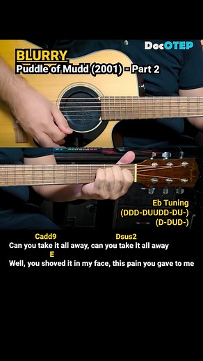 Blurry - Puddle of Mudd (2001) Easy Guitar Chords Tutorial with Lyrics Part 2 SHORTS REELS | Doc OTEP Studio