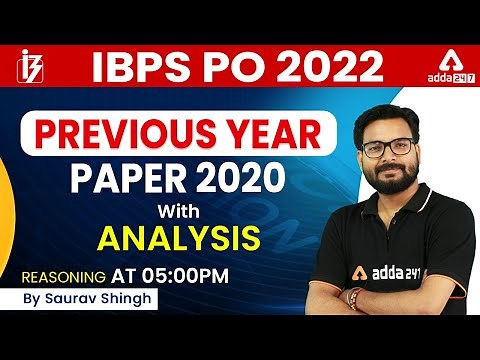 IBPS PO Previous Year Question Paper 2020 | IBPS PO Reasoning by Saurav Singh