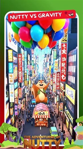 Nutty vs Gravity 🎈🍣 | Nutty’s Shorts #2
