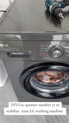 DIY:Use spanner number 17 to stabilize your LG washing machine #LG #fyp #repair #DIY #trend