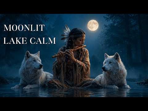 Moonlit Lake Calm | Soothing Native American Flute Music for Inner Peace, Stress Relief