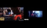 Mix of 2 videos from youtube : Kavinsky - Odd Look ft. The Weeknd