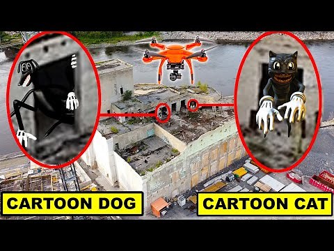 YOU WONT BELIEVE WHAT MY DRONE CAUGHT AT ABANDONED MALL | DRONE CAUGHT CARTOON CAT & CARTOON DOG