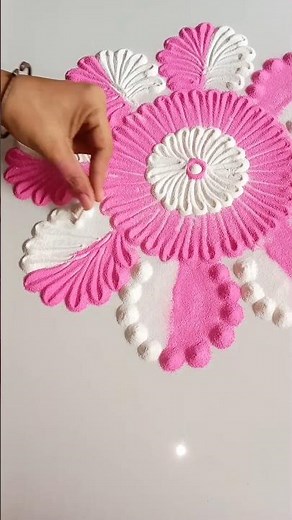 🌸Simple & Beautiful Rangoli Design | Easy Flower Rangoli | Diwali & Navratri Special 2025 🌸