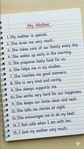 My Mother Essay in English | 15 Lines Essay | Neat & Clean Writing