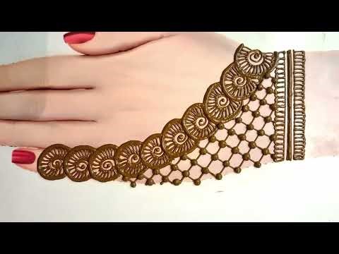 Very easy simple and stylish back hand mehndi design ||unique style simple mehndi design 2026