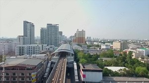 public transport skytrain from above