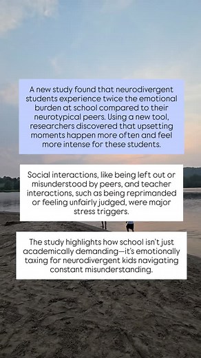 A new study from King’s College London and UCL found that neurodivergent students, including autistic and ADHD teens, experience twice the emotional burden at school compared to their neurotypical peers. Using a new tool called the My Emotions in School Inventory, researchers discovered that upsetting moments happen more often and feel more intense for these students. For autistic students, social interactions, like being left out or misunderstood by peers, were especially distressing. For those