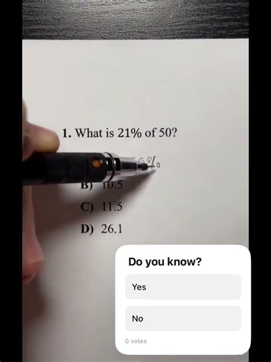 Maths hack on percentage