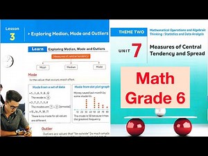 Math Grade 6 / lesson 3 / unit 7 / Median & Mode & Outliers