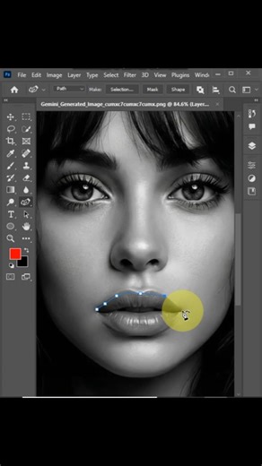 Change Lipstick Colour in photoshop #shorts #photoshop