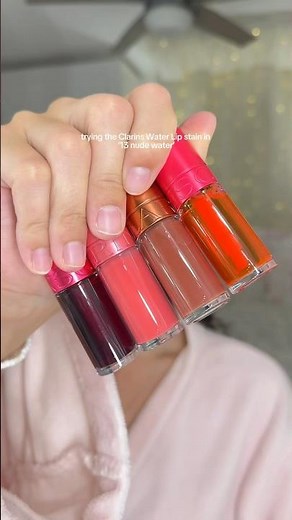 Trying the clarins water lip stain for the first time 🎀🤍✨ #makeup #makeuptips #makeupreview