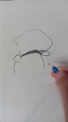 Easy winnie pooh style bear drawing