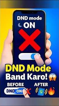 DND Mode Off Kaise Kare | How to turn off DND on android