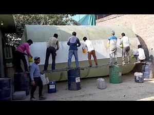 manufacturing process of hand moulded FRP tank