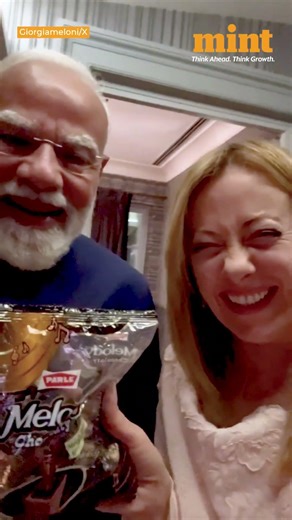 PM Modi gifts Italy PM Giorgia Meloni #melody toffee, playing on #melodi memes, moment now #viral