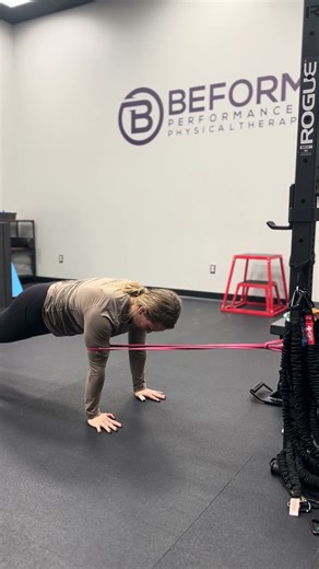 Isometric Tricep Extension Hold - Banded In Plank