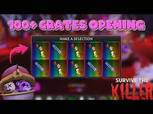 Opening 100+ New Valentine's Crates | Survive The Killer | Roblox